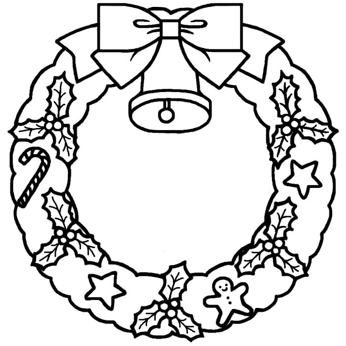 すべての動物の画像 元のクリスマスリース イラスト 無料 白黒