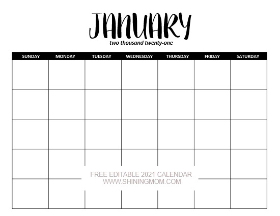 This is your one stop source for your free printable weekly calendars and daily calendar pages. Free Fully Editable 2021 Calendar Template In Word