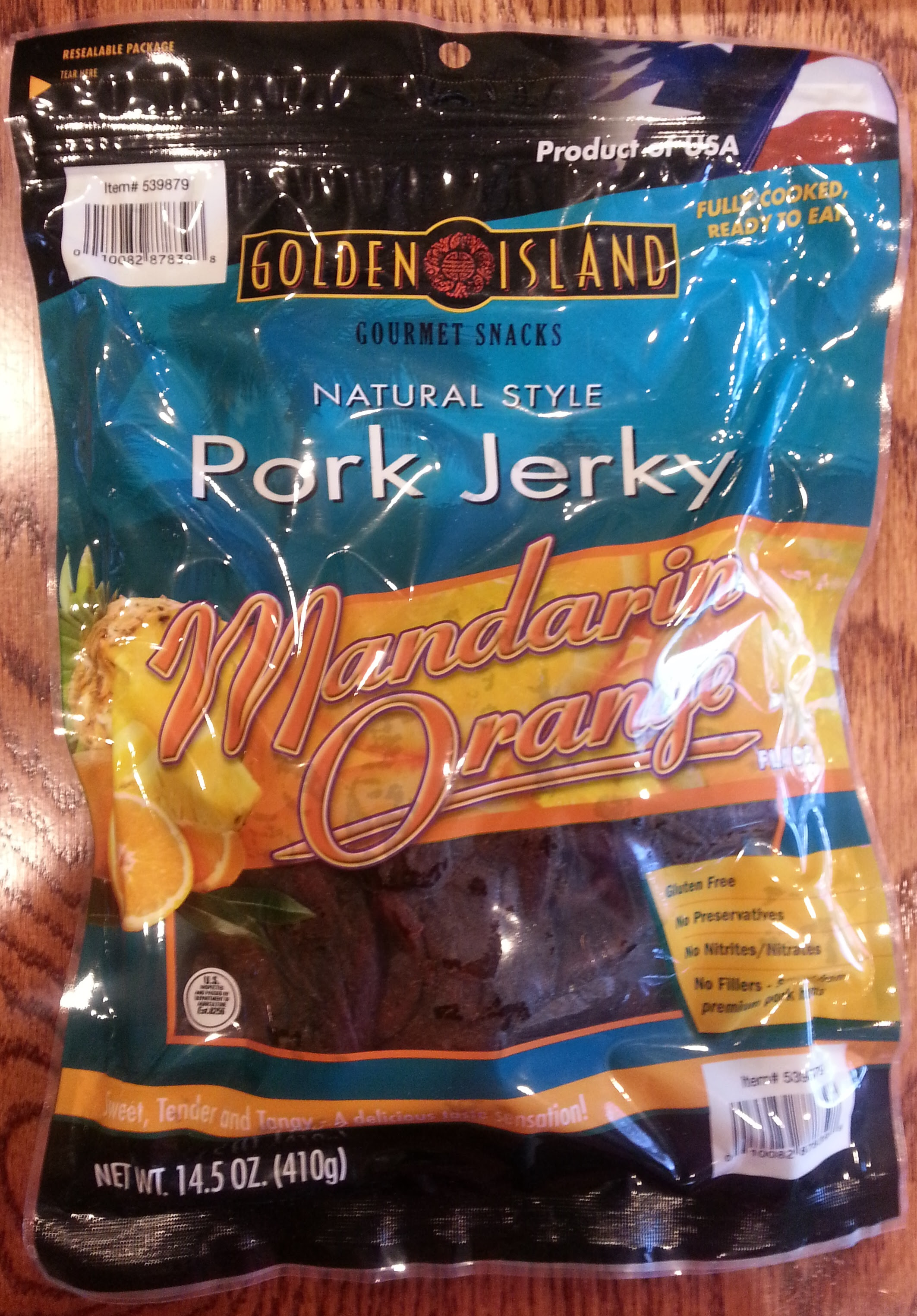 Review Golden Island Mandarin Orange Pork Jerky B Jerkyology