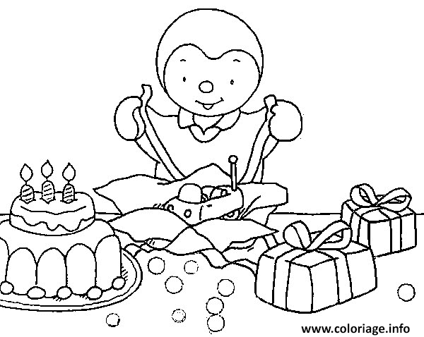 Dessin De Gateau D Anniversaire A Colorier