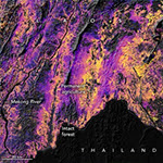 image of visualization data over Thailand