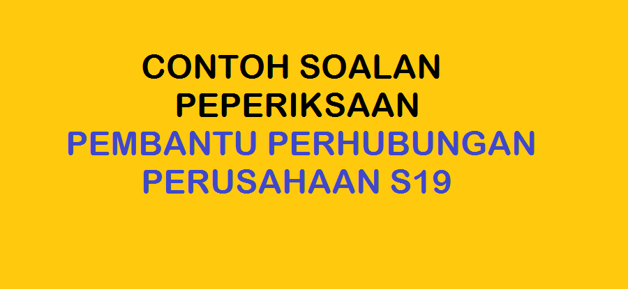 Contoh Soalan Psikometrik Pembantu Awam - Terengganu s