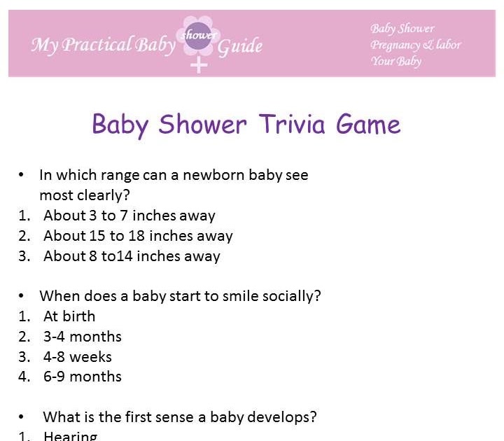 Baby Quiz Questions Uk