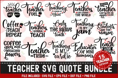 Download Free Teacher Bundle SVG, PNG, EPS DXF File