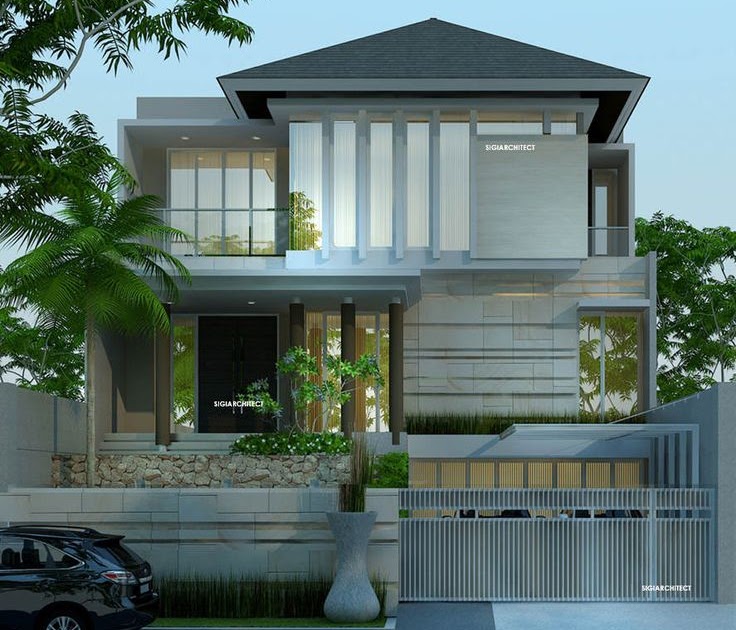 Gambar Desain Rumah Tropis Kontemporer Rumah Ole