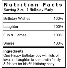 Download 35 Birthday Nutrition Facts Label Png Labels For Your Ideas