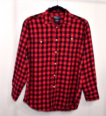 Buy Online Ralph Lauren Polo Long Sleeve Button Down Youth Shirt Plaid Size L 1416 Soft