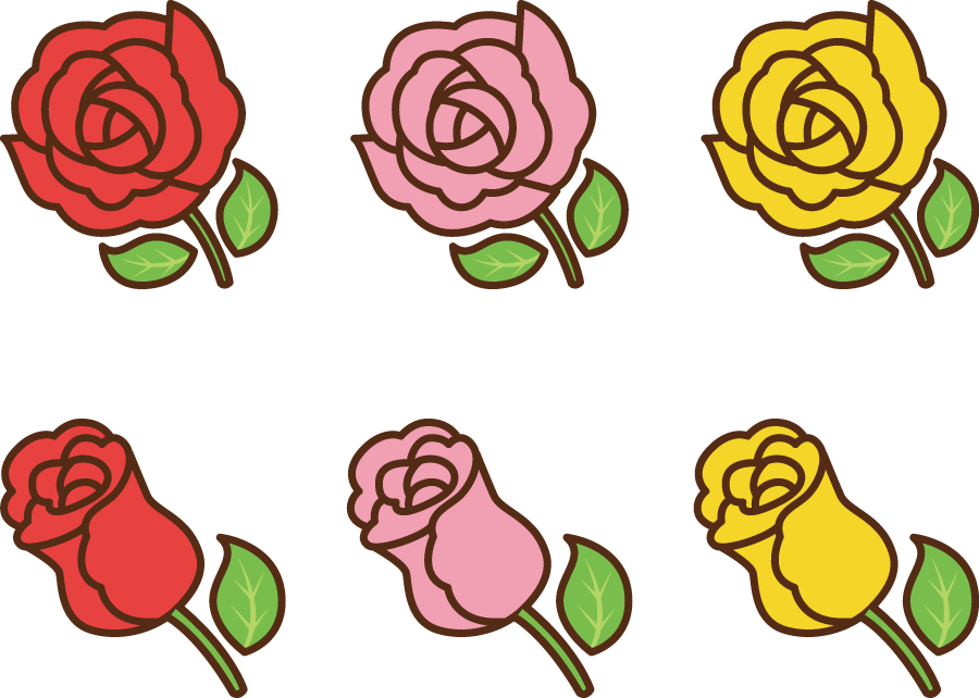 元のバラ つぼみ イラスト ただのディズニー画像