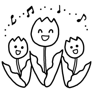 イラスト集 これまでで最高のチューリップ イラスト 白黒
