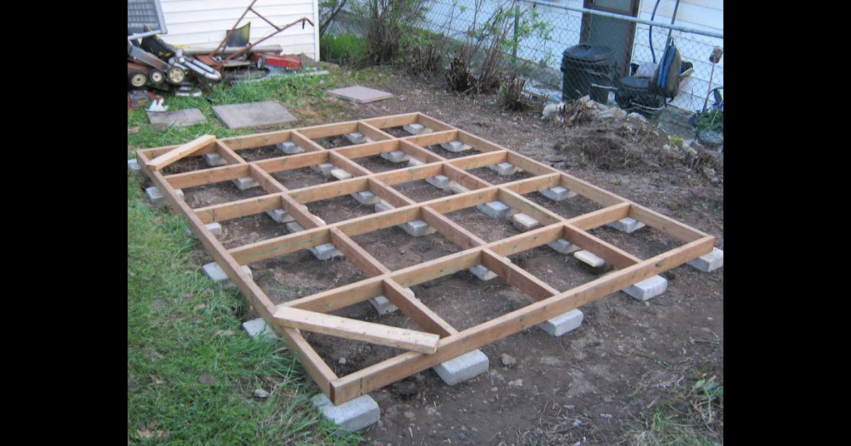 cheap shed online: pallet shed foundation