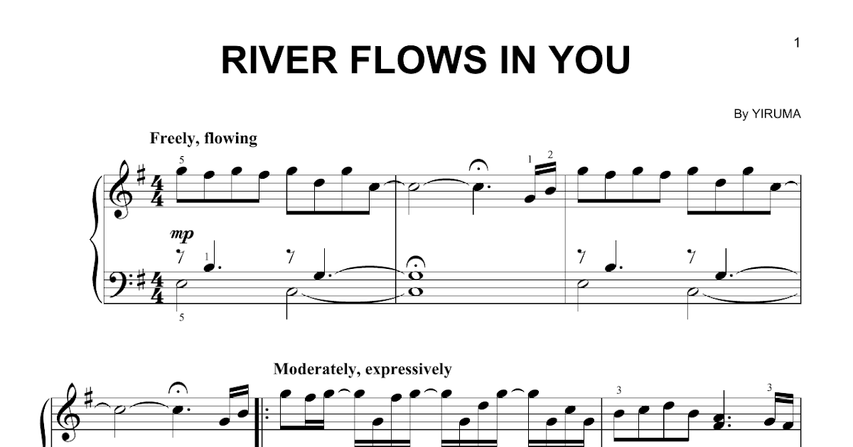 Beginner river flows in you piano easy 105575-Beginner river flows in