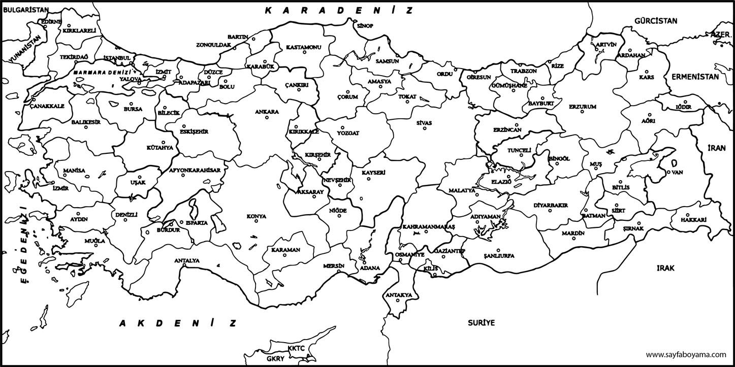 Turkiye Haritasi Boyama Etkinligi Ust Ev Boyama Sayfasi