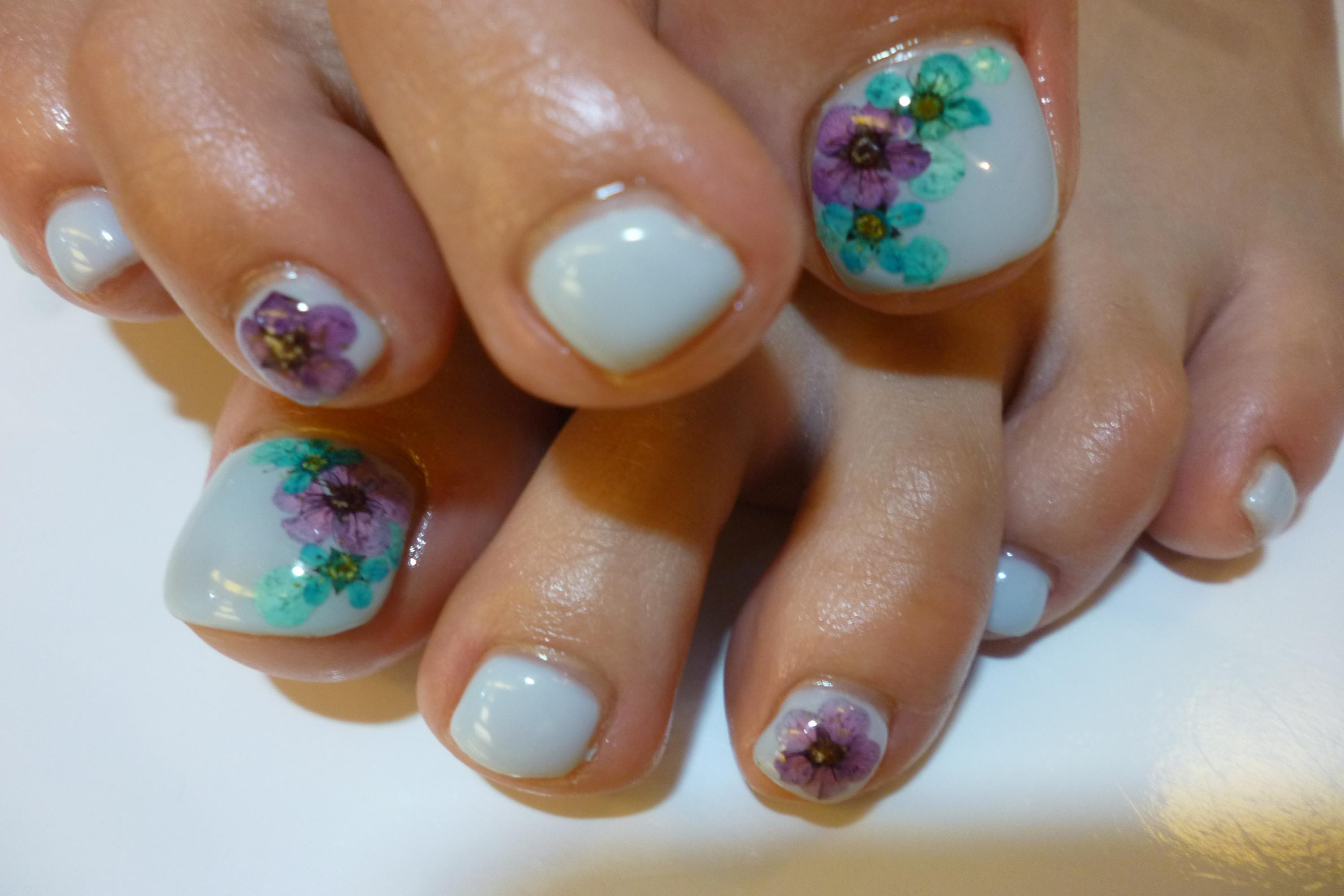 押し花 ネイル デザイン ネイルアート最高の画像