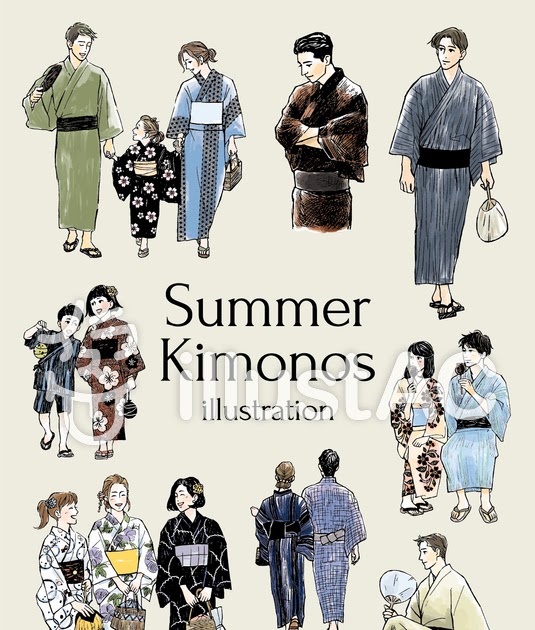 Japan Image 浴衣 イラスト 後ろ姿