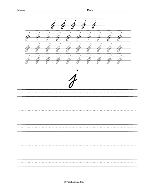 Cursive Letter J Lowercase