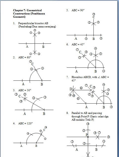 Bab 7 Binaan Geometri - Matematik Tingkatan 2  ! Chegu Zam