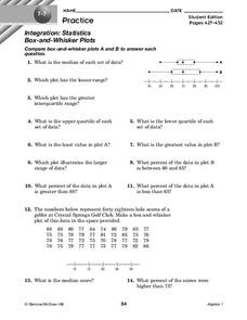 Word problems are also included. Box And Whisker Plots Worksheet For 9th Grade Lesson Planet