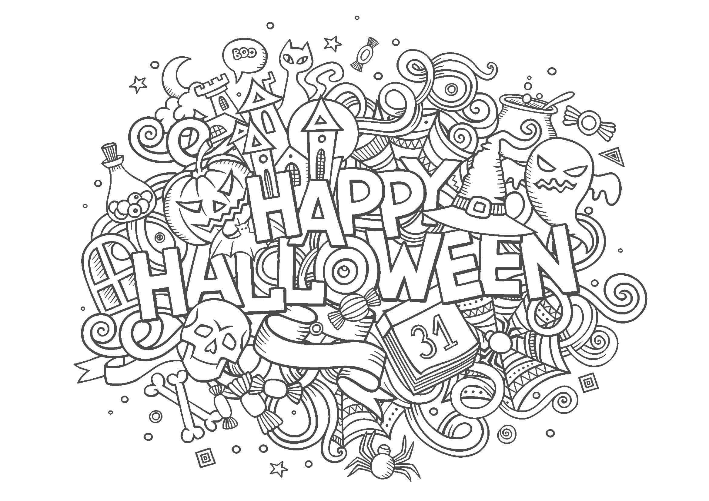 [ほとんどのダウンロード] ハロウィン 塗り絵 大人 - 無料の印刷用ぬりえページ