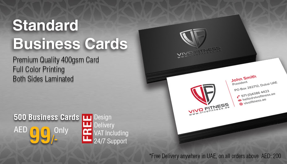Business cards that create conversations from the ups store. Standard Business Cards Printing Dubai Arabian Prints Guaranteed Lowest Price
