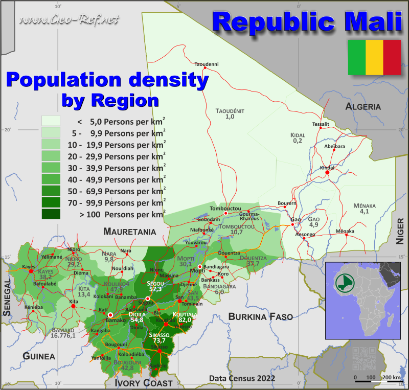 The region is at risk of becoming a sanctuary for terrorist groups and criminals of all kinds. Mali Country Data Links And Map By Administrative Structure