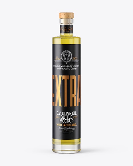 Download Download Olive Oil Bottle Mockup PSD - Clear Glass Olive Oil Bottle Mockup In Bottle Mockups On ...