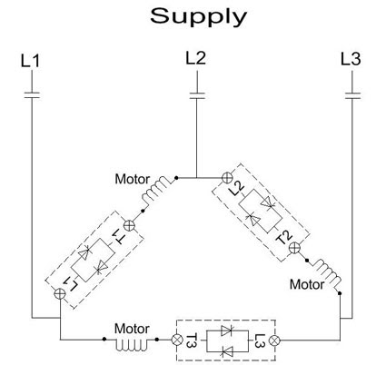 I am a gearhead and v=ir is basically the extent of my electrical capability, so please bear with me. Soft Starter In 6 Wire Connection
