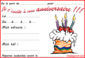 Carte D Anniversaire A Imprimer Pour Une Boum Coleteremelly Blog