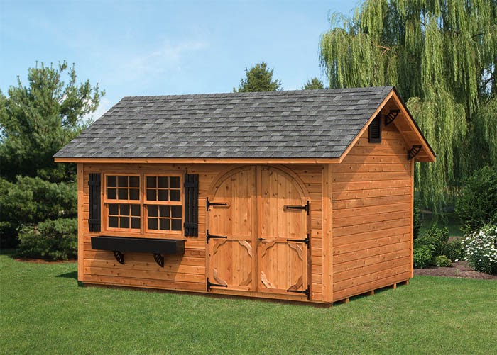 walter shed plan 2‑sizes gable garden shed w/ loft
