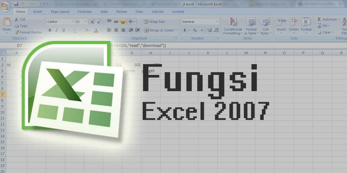 Kumpulan Formula Microsoft Excel 2007 Lengkap  Info 