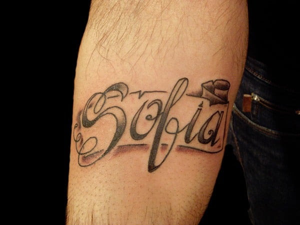 35 Tattoo Name Designs On Arm
