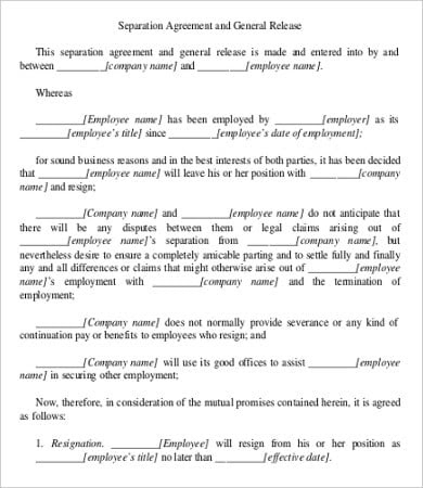 mutual termination of employment agreement template south