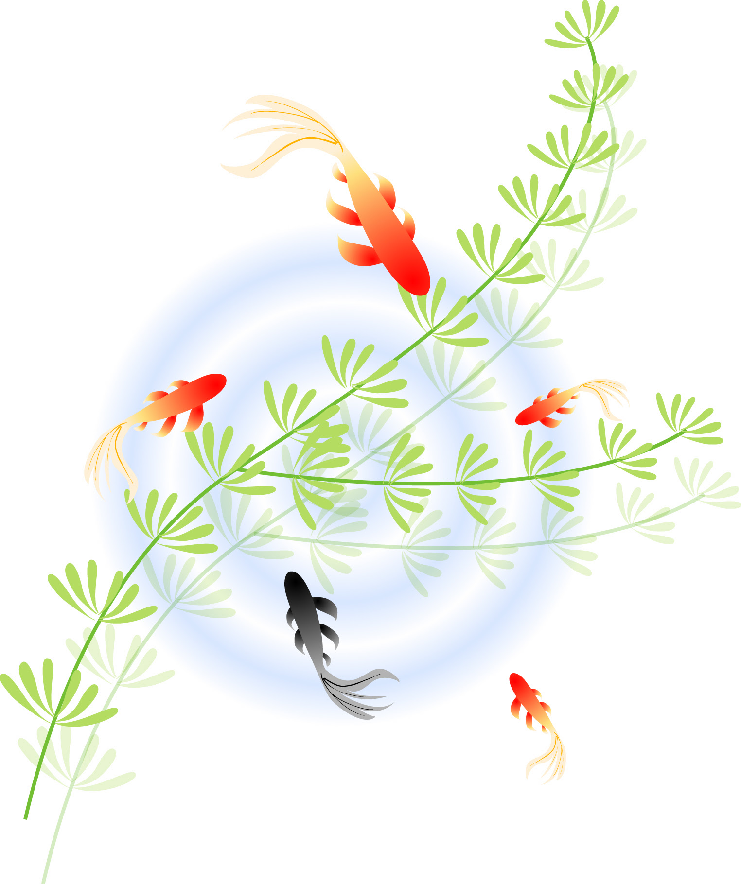 かわいいディズニー画像 最高和 おしゃれ 金魚 イラスト