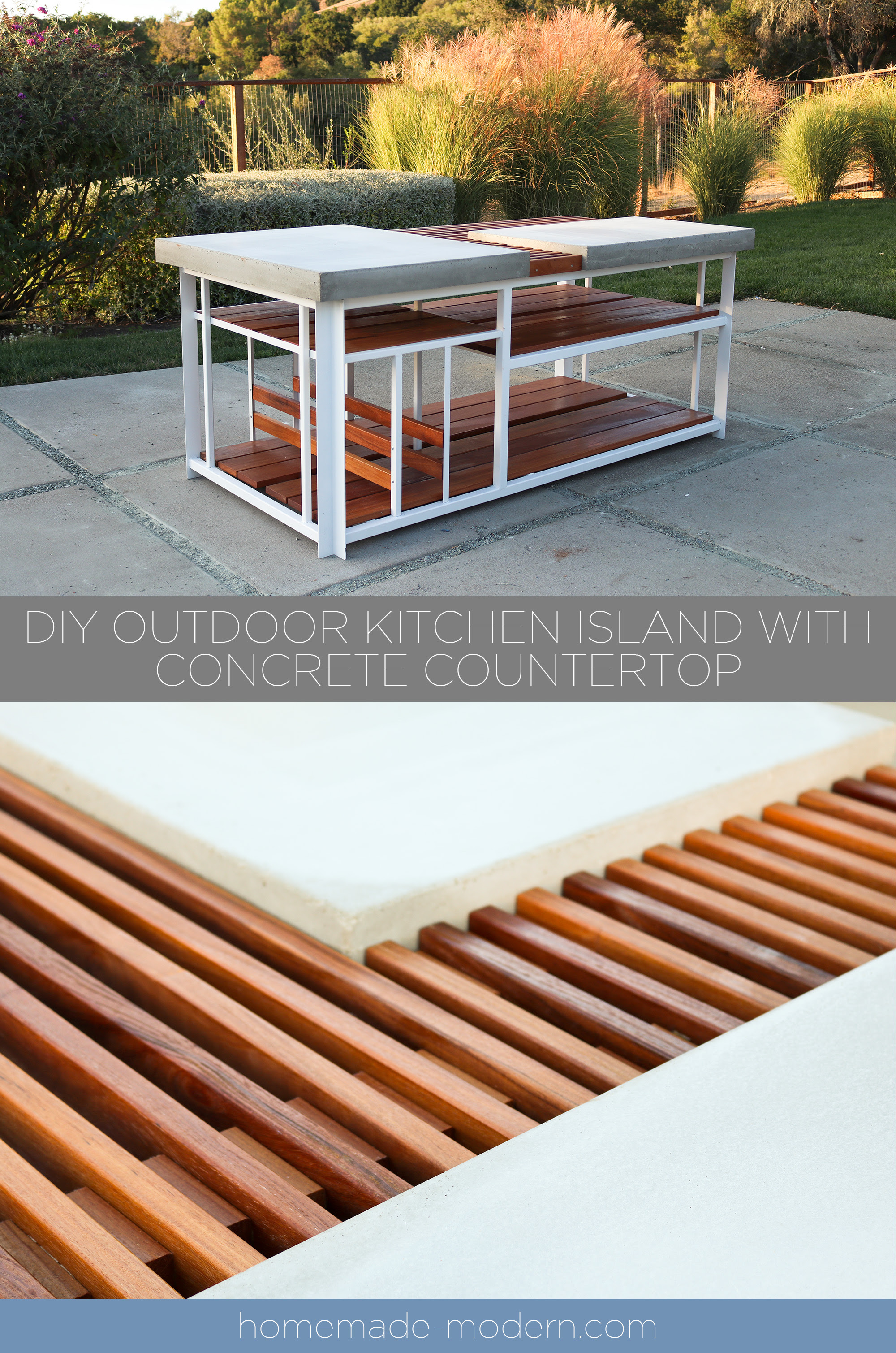 Dramatic kitchen makeover for $2,500 or less. Homemade Modern Ep142 Diy Outdoor Kitchen Island With Diy Concrete Countertops