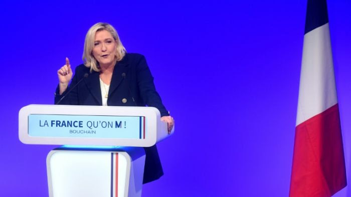 Marine Le Pen en meeting dans le Nord