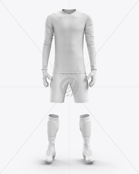 Download Download Men's Full Soccer Goalkeeper Kit mockup (Front ...