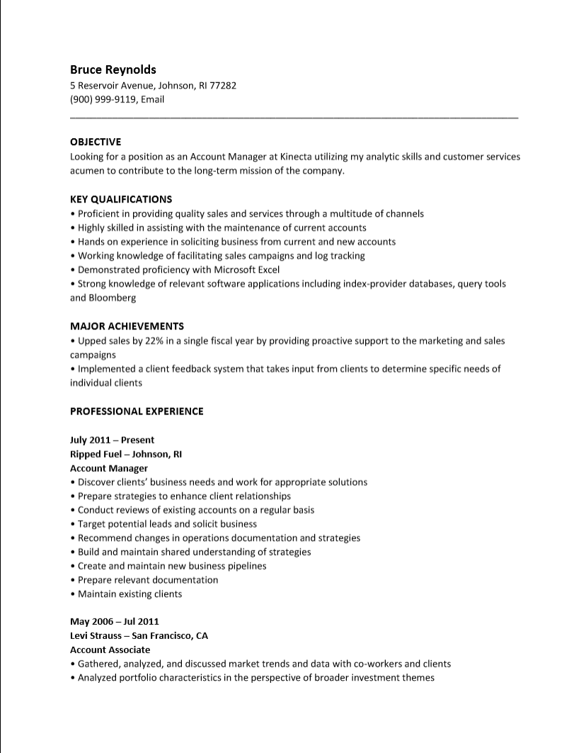 In this important role of customer service and sales, the account manager must communicate the virtues of products and services. Account Manager Resume Template Resume Templates