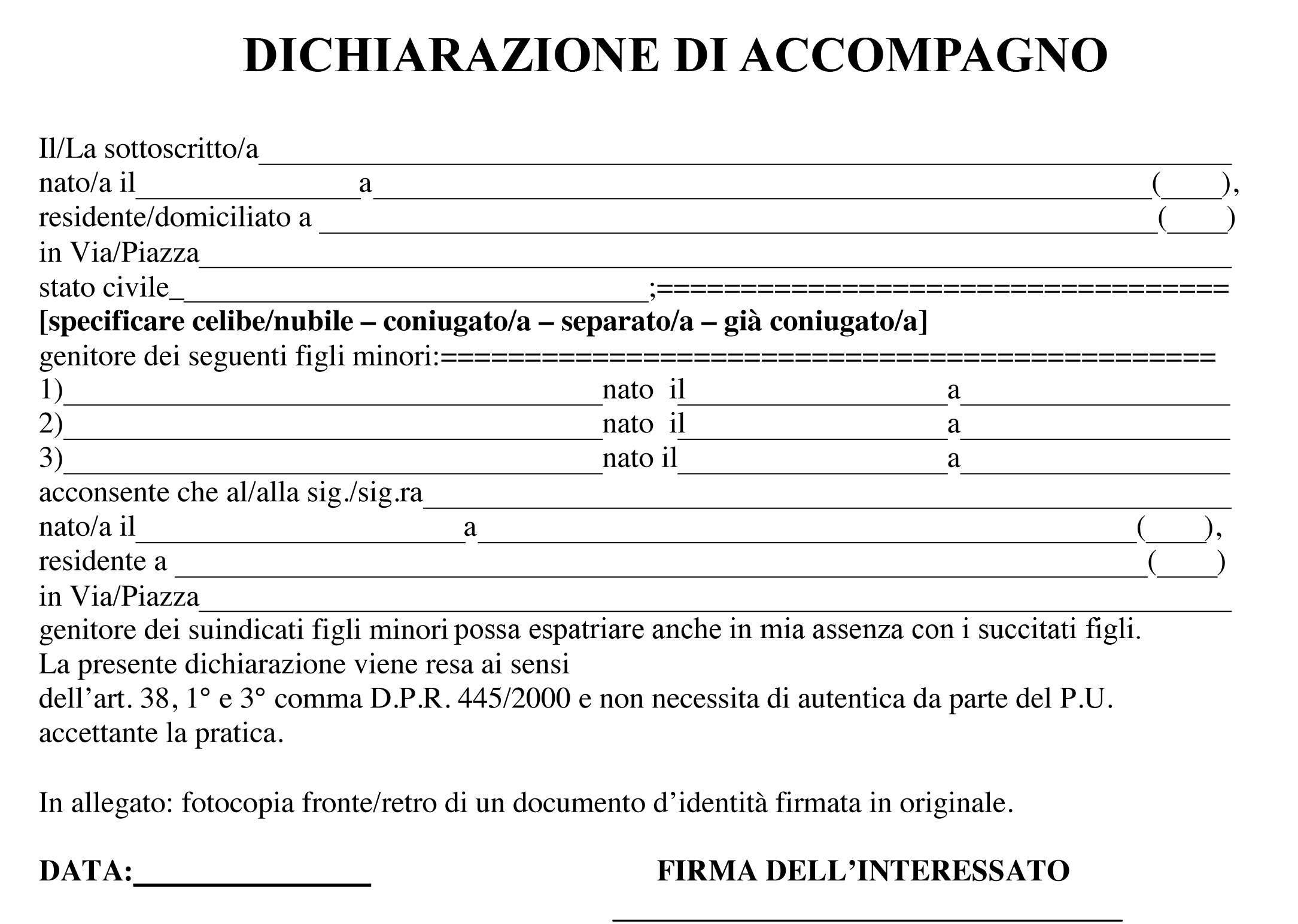 Carta IdentitÃ Bambini Genitori Separati  Recipes Site j