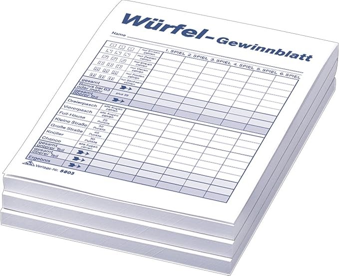 Kniffel Zettel Pdf : Kniffel oder yahtzee, manchmal auch ...