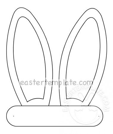 Pin to backing and roughly cut around in a rectangle. Easter Bunny Ears Craft Template Easter Template