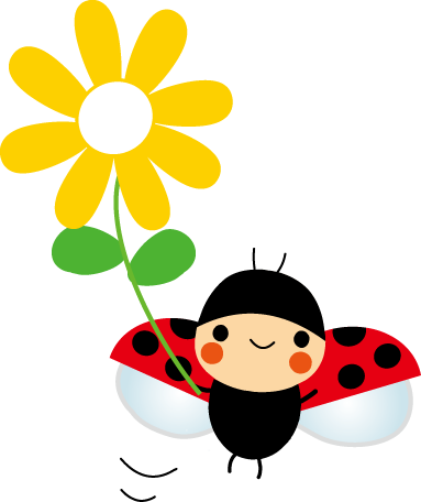 最新のhdてんとうむし イラストや 美しい花の画像