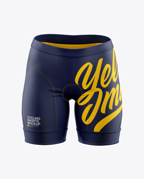 Download Free Women's Cycling Shorts Mockup - Front View (PSD)