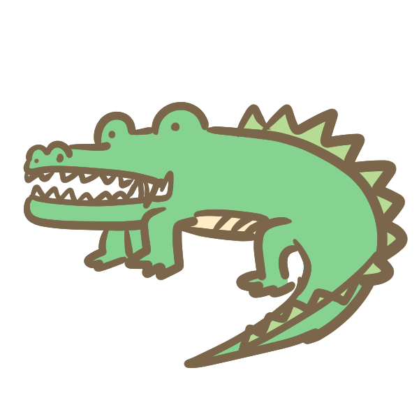 かわいいディズニー画像 最高の正面 ワニ かわいい イラスト