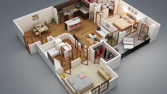 Check spelling or type a new query. Double Bedroom L Shaped Home Design 2 Examples With Floor Plans