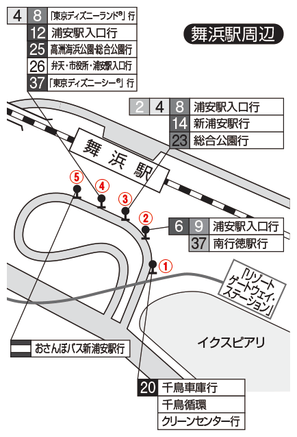 すべてのイラスト画像 トップ100 浦安 駅 ディズニー バス