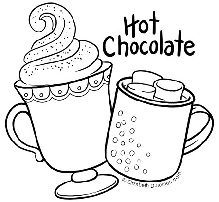 Download dulemba: Coloring Page Tuesday - Hot Chocolate