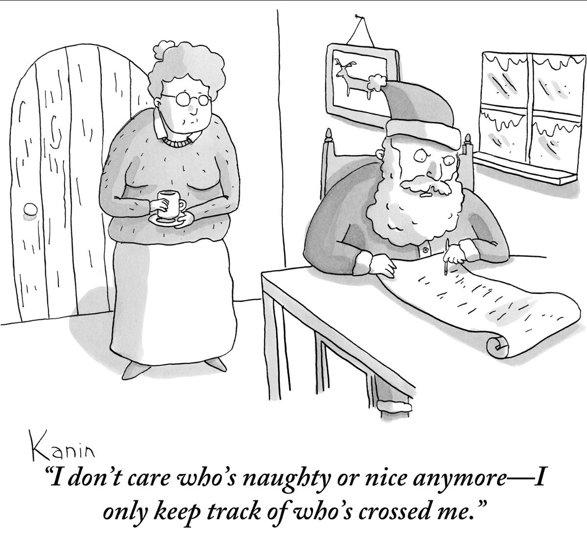 Cartoon of santa