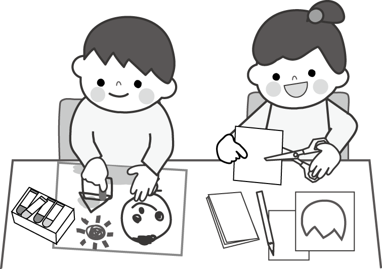 アニメ画像について 驚くばかり工作 イラスト 白黒