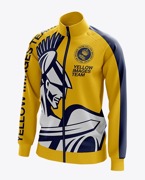 Download Free Men's Training Jacket Mockup / Half Side View (PSD)