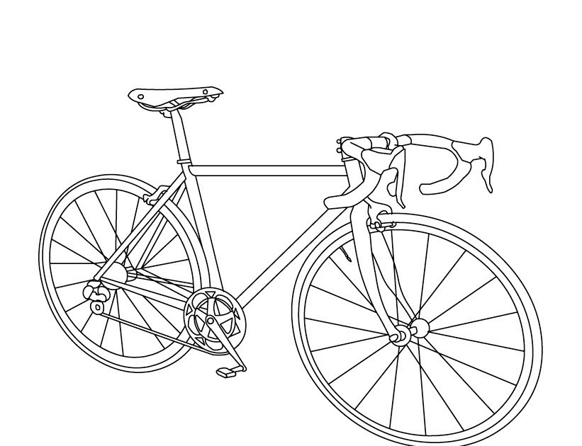 coloriage la bicyclette de dounia