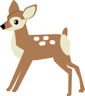無料イラスト画像 上かわいい 鹿 イラスト 簡単
